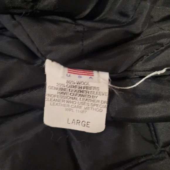 Edelbrock Racing Varsity Lettermen's Embroidered Wool Blend Leather Jacket-L-USA - Picture 10 of 11